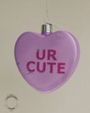 TCC - Blown Glass Tree  Ornament - U R Cute Heart