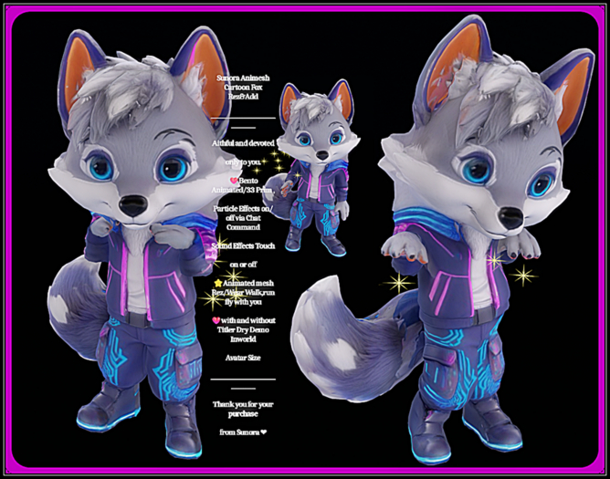 Sunora Animesh Cartoon Fox Rez&Add