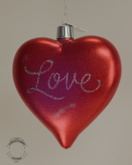 TCC - Blown Glass Tree  Ornament - Love Heart