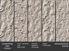 Renaissance Linen - 5 FULL PERM Textures
