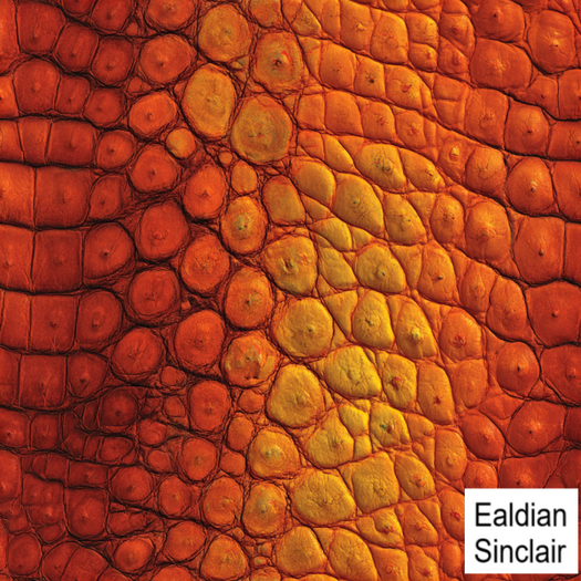 Gradient Orange Crocodile Seamless Texture