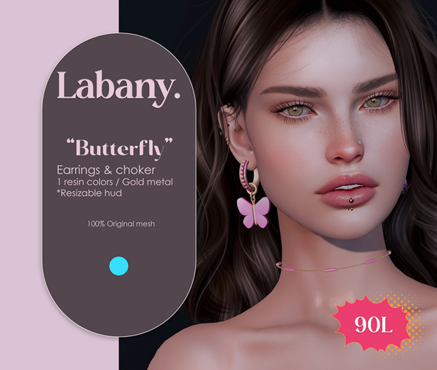 Labany. "Butterfly" accessories - Blue
