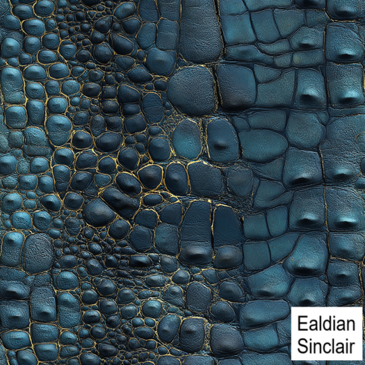 Gradient Blue Crocodile Seamless Texture
