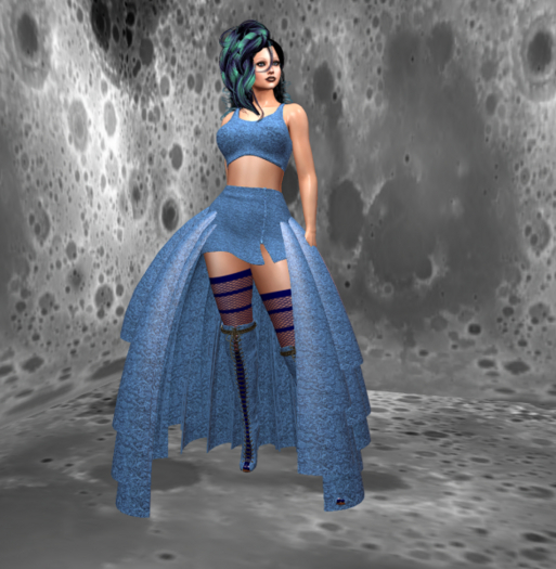 OSTARA Roses Skirt Set [Lite Blue] (Assorted)