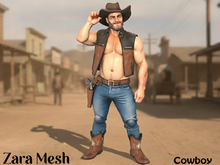 ZM PBR Muscle Cowboy Character FULL PERM MESH