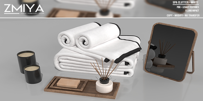 ZMIYA Spa Clutter - White