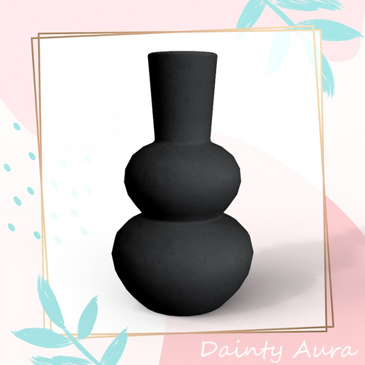 Black Ceramic Vase