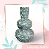 Green Glass Ceramic Vase