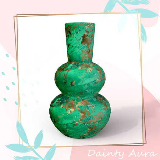 Green Gold Ceramic Vase
