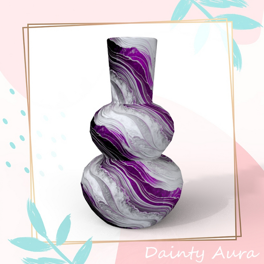Magenta Wave Ceramic Vase
