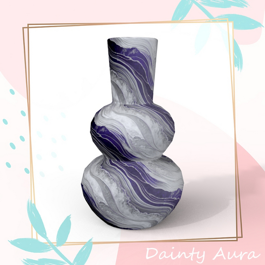 Purple Wave Ceramic Vase