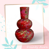 Red Gold Ceramic Vase