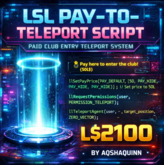 LSL Pay-to-Teleport Script – Club Entry Payment Teleporter System (Full Perm) by Aqshaquinn