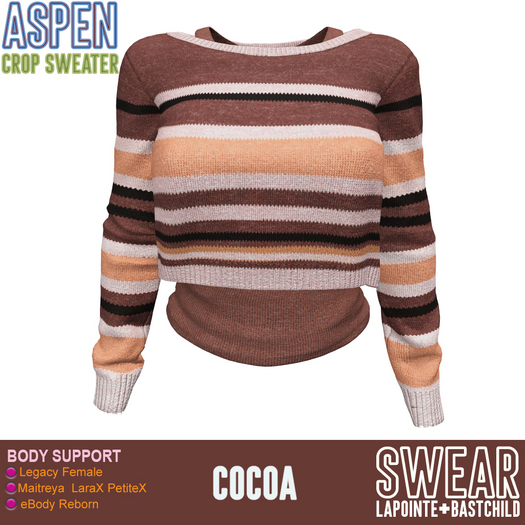 Sweater - Aspen Cropped - COCOA