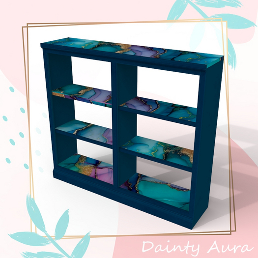 Blue Gold Wide Shelf