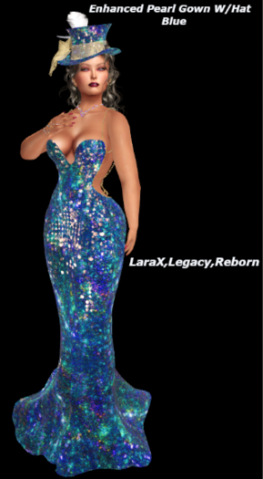 Enhanced Pearl Gown -Blue - Add Me