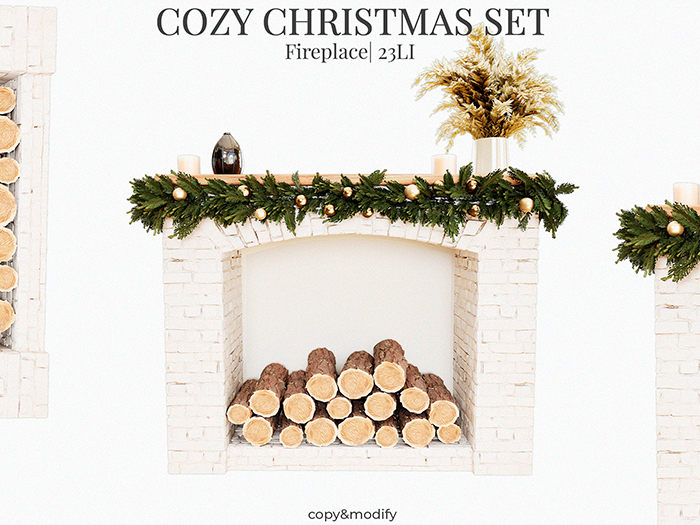 MINIMAL - Cozy Christmas Set Fireplace