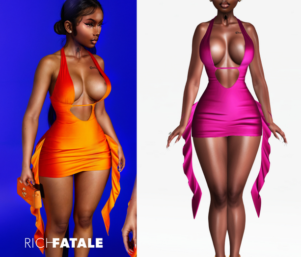 $RICH FATALE - VELVET VELOUR BODYCON - DOLL