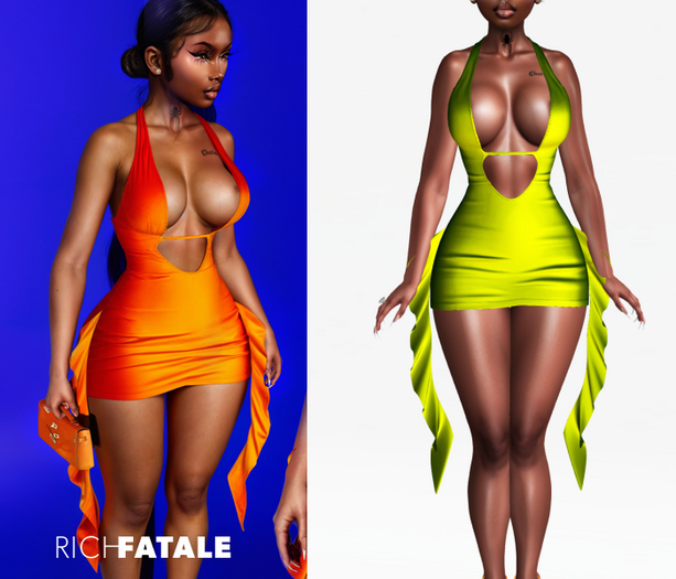 $RICH FATALE - VELVET VELOUR BODYCON - SLIME
