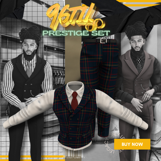 prestige set - blu/red/yel plaid