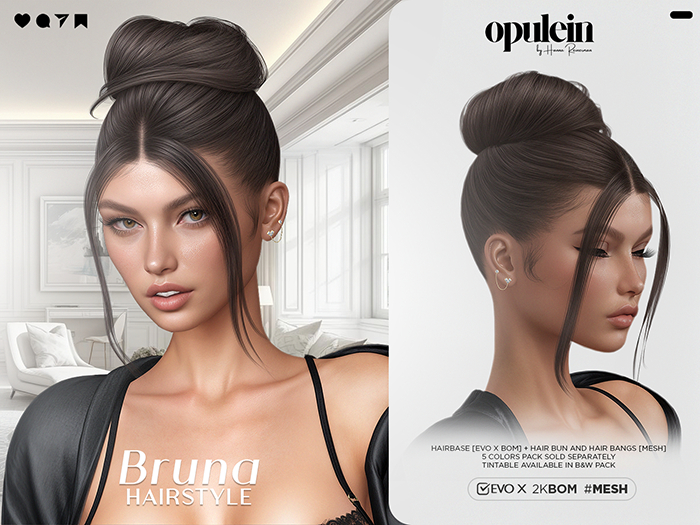 Opulein: Bruna Hairstyle Evo X 'Reds'