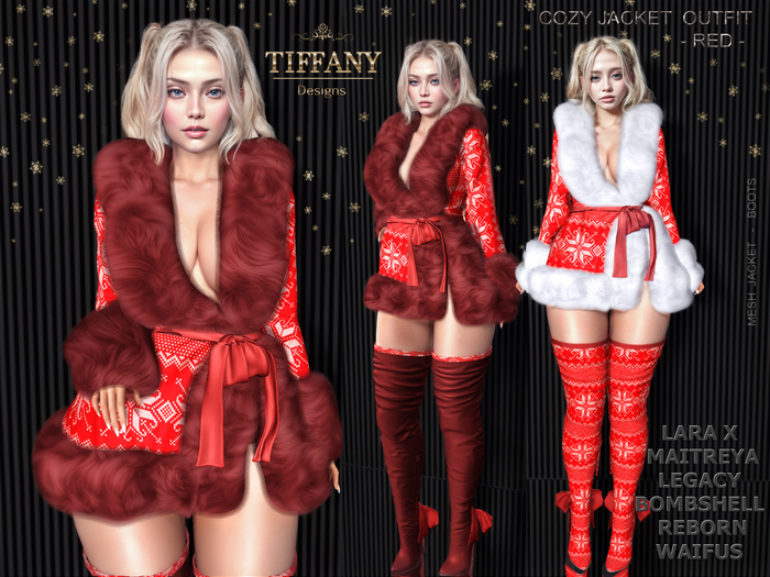 ::PROMO:: Cozy Jacket Outfit [Mesh] - Red