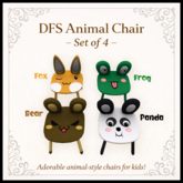 DFS Animal Chair Set of 4 - ACTUAL ITEM
