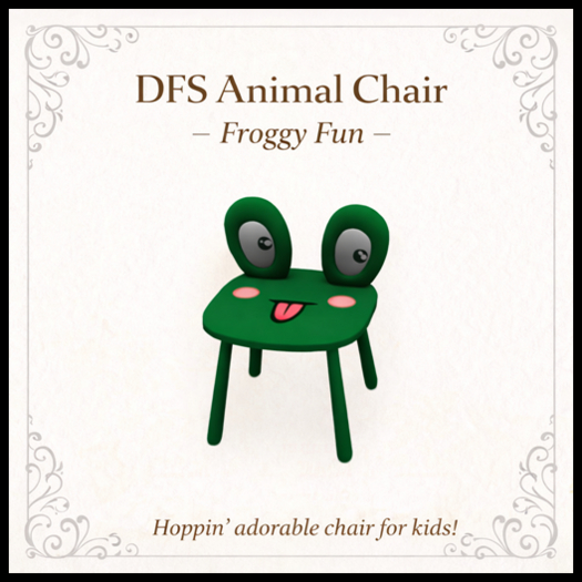 DFS Animal Chair - Froggy Fun - ACTUAL ITEM