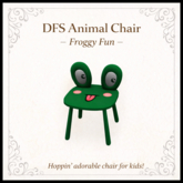 DFS Animal Chair - Froggy Fun - ACTUAL ITEM