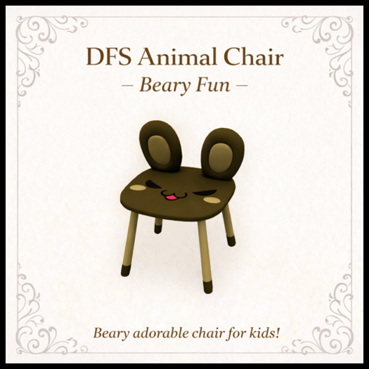 DFS Animal Chair - Beary Fun - ACTUAL ITEM