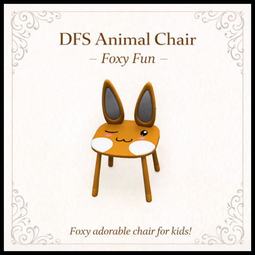 DFS Animal Chair - Foxy Fun - ACTUAL ITEM
