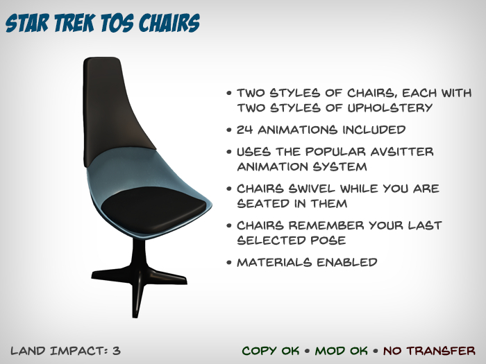 [S2S] Star Trek TOS Chairs