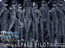 LaraX Lara DEMO MALified: 8x Sci-Fi Space Pilot Outfits