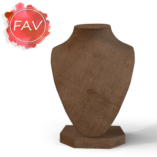 Beige Velvet Display Bust Retail