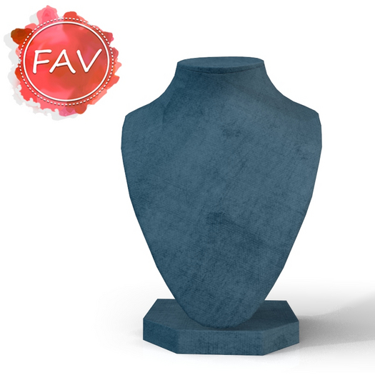 Blue Velvet Display Bust Retail