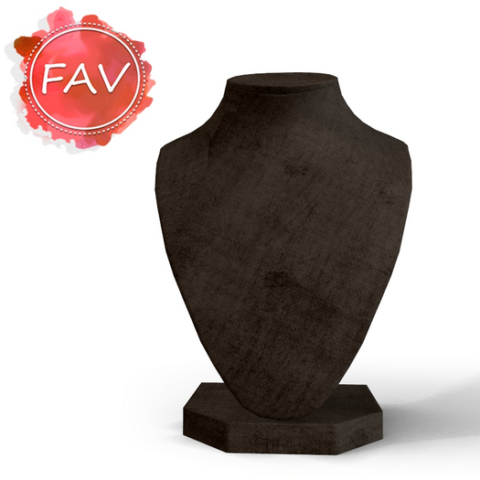 Brown Velvet Display Bust Retail