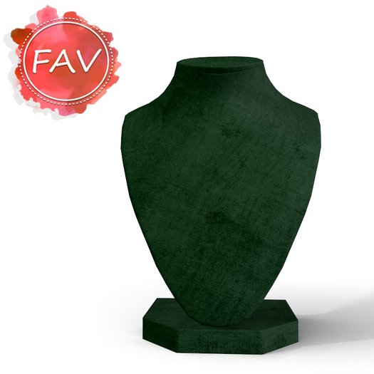 Green Velvet Display Bust Retail
