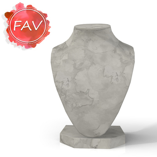 Grey Marble Display Bust Retail