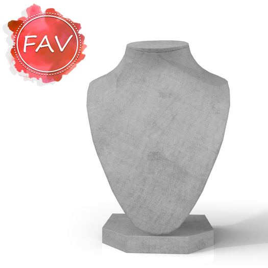 Grey Velvet Display Bust Retail
