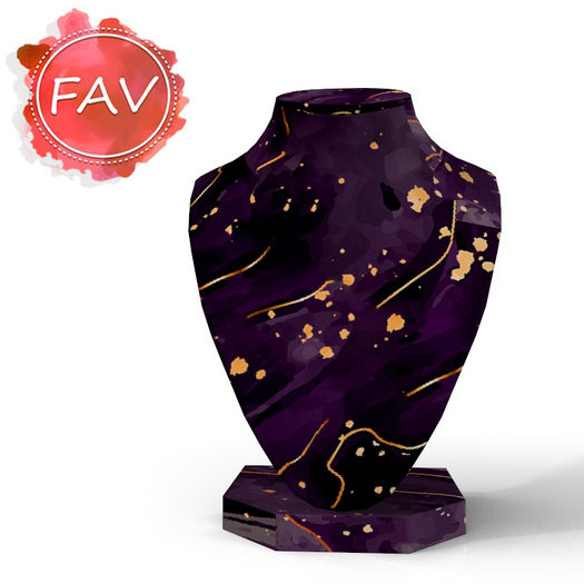 Purple Marble Display Bust Retail