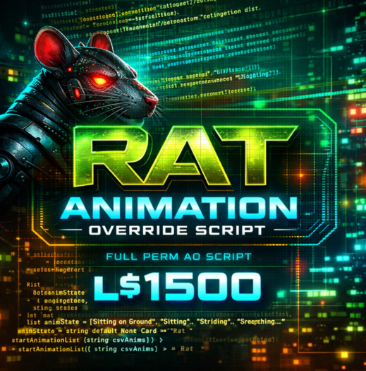 Second Life Marketplace - Second Life Full-Perm Rat Animation Override ...