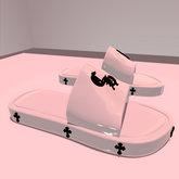 [T.C.W] CHROME BADDIE SLIDES-WHITE-