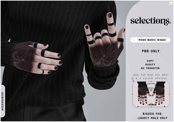 S. // Mens Basic Rings (add)