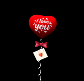 Balloon I Love You with card 