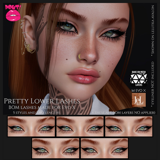 [POUT!] Pretty Lower Lashes - BOM EVO X