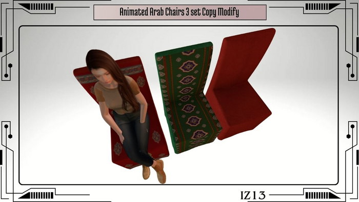 Animated Arab Chairs 3 set Copy Modify 