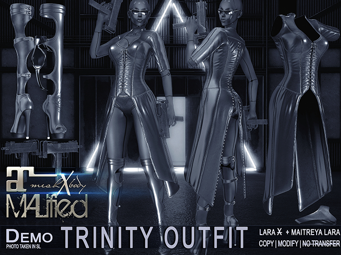LaraX Lara DEMO MALified: 6x Trinity Outfits