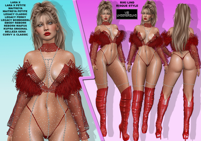 **RIKI LIND RED RISQUE STYLE COMPLETE OUTFIT**