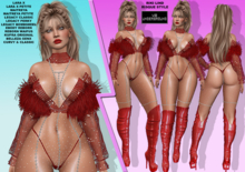 **RIKI LIND RED RISQUE STYLE COMPLETE OUTFIT**