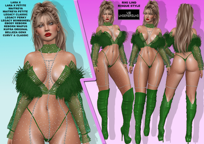 **RIKI LIND GREEN RISQUE STYLE COMPLETE OUTFIT**